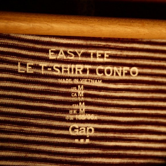 GAP Striped Easy Tee Side Tie 100% Cotton Blouse - Picture 4 of 6